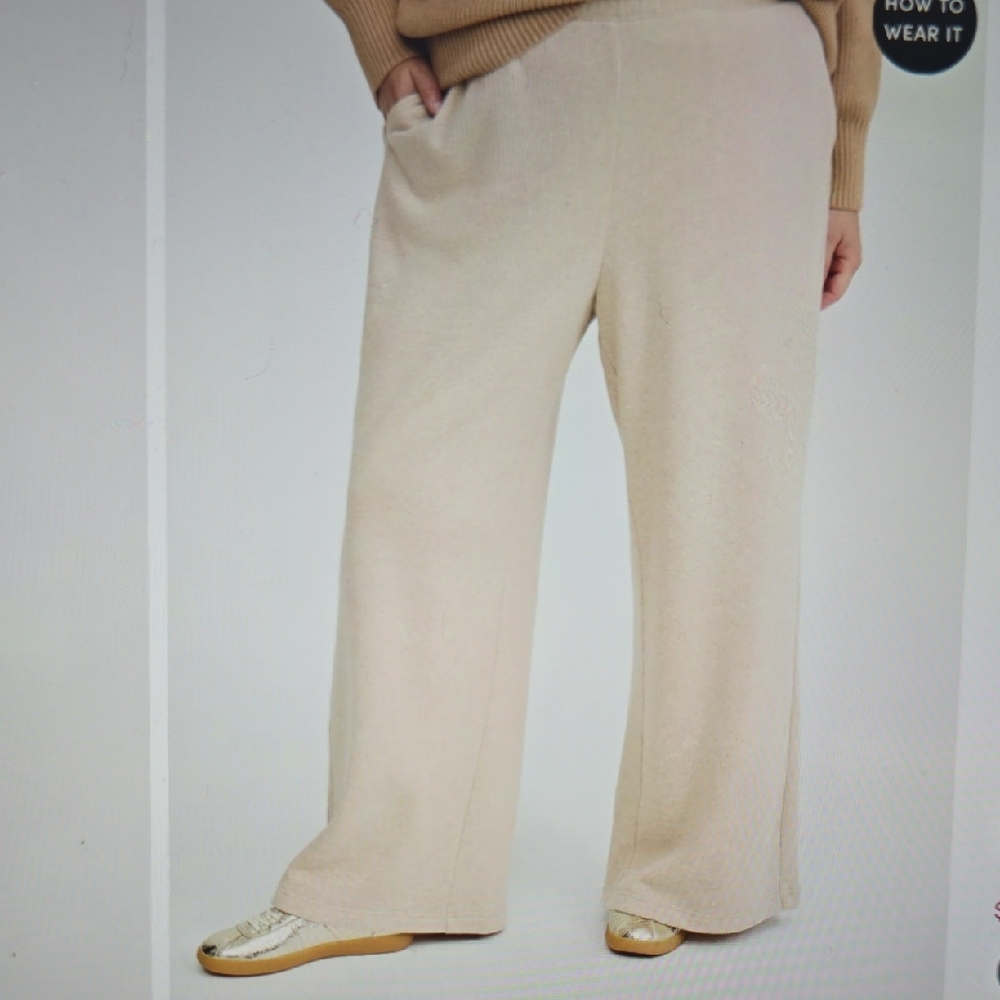 Cream Boot Cut Women's Pants